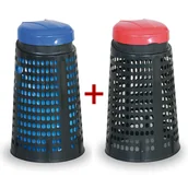 Kosze na śmieci - B2B Partner Plastikowy kosz na śmieci na odpadki na worki 120L - 1+1 GRATIS 777043 - miniaturka - grafika 1