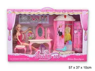 Domki dla lalek - Mebelki Dla Lalek Toaletka Szafa Lalka 9829 - miniaturka - grafika 1