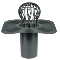 Rynny i akcesoria - Wpust dachowy czarny 38 x 38 x 25 cm MAXPOL - miniaturka - grafika 1