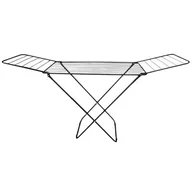 Suszarki na ubrania - Suszarka balkonowa Sellen 180 x 50 cm czarny - miniaturka - grafika 1