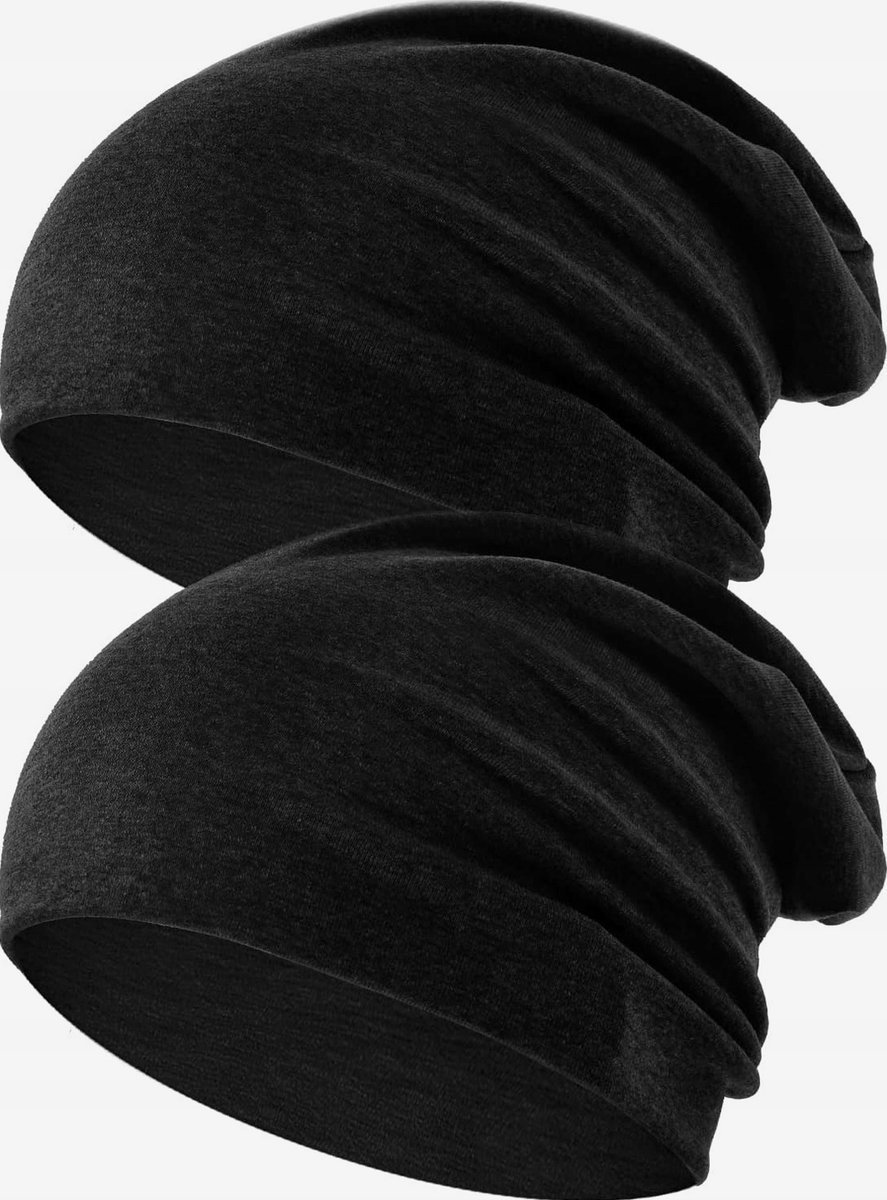 CZAPKA 2 SZTUKI BAWEŁNIANA LUŹNA LEKKA ELASTYCZNA UNISEX ZIMOWA MIĘKKA