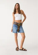 Koszulki i topy damskie - Stradivarius Elastyczny top na ramiączkach Biały S - miniaturka - grafika 1