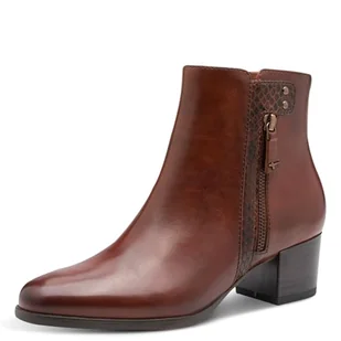 Tamaris Damskie botki na obcasie 1-25367-45, Muscat, 38 EU, Muscat, 38 EU - Botki damskie - miniaturka - grafika 1