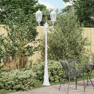 vidaXL Lampa ogrodowa Biała Aluminium 68 x 20 x 235 cm Trwała - Lampy ogrodowe - miniaturka - grafika 1