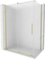 Kabiny prysznicowe - Mexen Velar kabina prysznicowa rozsuwana 140x80 cm, szron, złota szczotkowana - 871-140-080-31-55 - miniaturka - grafika 1