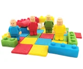 Dodatki do ciast w proszku - Zestaw na tort Klocki Ludziki Kafelki /KLK4 - miniaturka - grafika 1