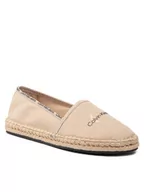 Espadryle damskie - Calvin Klein Jeans Espadryle Esparille Monogram YW0YW00660 Beżowy - miniaturka - grafika 1