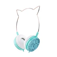 Słuchawki - OEM Cat Ear Model Ylfs-22 Jack 3,5mm Niebieskie - miniaturka - grafika 1