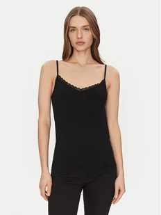 Triumph Top Feel Of Cotton 10224994 Czarny Slim Fit - Koszulki i topy damskie - miniaturka - grafika 1
