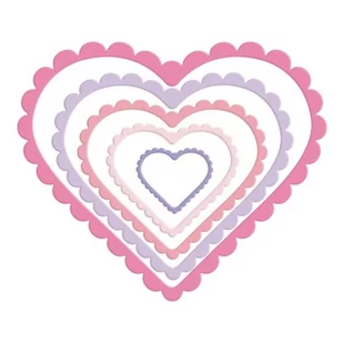 Wykrojnik Dpcraft Sizzix Serca Z Falbanką Jcma-175 - Decoupage - miniaturka - grafika 1