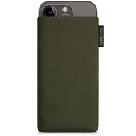 Etui i futerały do telefonów - Adore June Klasyczne oliwkowo-zielone etui kompatybilne z iPhone 14 i iPhone 14 Pro, etui na telefon komórkowy z wytrzymałego materiału Cordura z efektem czyszczenia wyświetlacza, wyprodukowano w Europie - miniaturka - grafika 1