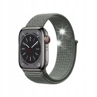 Akcesoria do smartwatchy - PASEK CRONG NYLON DO APPLE WATCH 4/5/6/7/SE/8/9/ULTRA 44/45/49MM ZIELONY - miniaturka - grafika 1