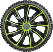 Kołpaki samochodowe - Kołpaki Samochodowe Nrm Quad 14" (Zielono-Czarny) - miniaturka - grafika 1