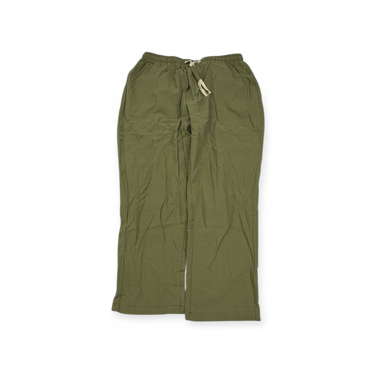 Spodnie Dresowe Damskie M Styl Old Money Klasyczna Biel Prosty Krój