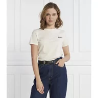 Koszulki i topy damskie - BOSS T-shirt Elogobadge Alica | Regular Fit - miniaturka - grafika 1
