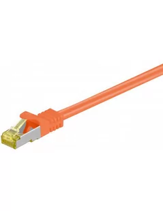 Goobay Kabel Sieciowy RJ45 91570 S/FTP CAT 7 0.25 m Pomarańczowy - Patchcordy - miniaturka - grafika 1