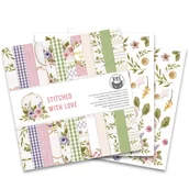 Scrapbooking - Bloczek papierów, Stitched with love, 12x12" - miniaturka - grafika 1