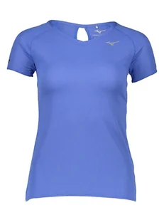 Mizuno Koszulka funkcyjna "DryAeroflow" w kolorze niebieskim - Koszulki sportowe damskie - miniaturka - grafika 1