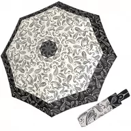 Parasole - Fiber Magic Black&amp;White Paisley - w pełni automatyczny parasol damski - miniaturka - grafika 1