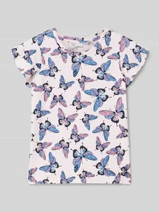 T-shirt z falbanami - Koszulki dla dziewczynek - miniaturka - grafika 1
