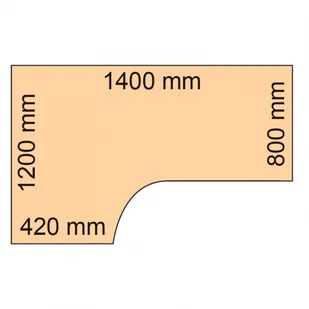B2B Partner Biurko ergonomiczne lewe CF D0742 L, CD074 - Biurka - miniaturka - grafika 3