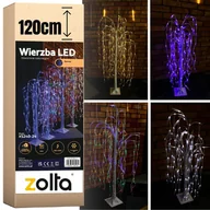 Ozdoby bożonarodzeniowe - DRZEWKO 140 LED ŚWIECĄCE WIERZBA BRZOZA ŚWIĄTECZNA BOŻE NARODZENIE 120 CM wiele kolorów - miniaturka - grafika 1