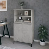 Szafki do salonu - Lumarko Wysoka szafka, szarość betonu, 60x36x110 cm - miniaturka - grafika 1