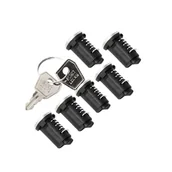 Akcesoria do bagażników dachowych - Zestaw zamków Atera Strada / Genio 6 identical locks + 2 keys - miniaturka - grafika 1