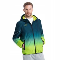 Kurtki męskie - Kurtka męska sportowa z odblaskami turkusowo-limonkowa V1 OM-JANP-0105 XL - miniaturka - grafika 1