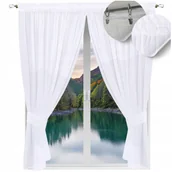 Firany - Firana gotowa balkon 240x400 firany gładkie łapacz firanki woal do salonu - miniaturka - grafika 1