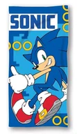 Okrycia kąpielowe dla dzieci - Ręcznik plażowy dziecięcy bawełniany 70x140 Sonic son - miniaturka - grafika 1
