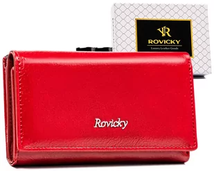 ROVICKY stylowy damski portfel skórzany portmonetka w pudełku - Portfele - miniaturka - grafika 1