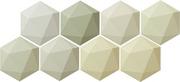 Płytki ceramiczne - Glazura Polare Green Hex Mat Rect 11X12,5 Arte - miniaturka - grafika 1