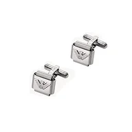 Spinki do mankietów i krawatów - Emporio Armani Męskie spinki do mankietów ze stali nierdzewnej, EGS2917040, jeden rozmiar, Stal nierdzewna, No Gemstone - miniaturka - grafika 1