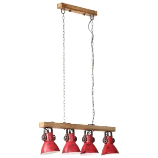 Lampa Sufitowa, 25 W, Postarzany Czerwony, 90X24X111 Cm, E27 Lumarko! - Lampy sufitowe - miniaturka - grafika 1