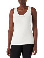 Koszulki i topy damskie - Emporio Armani Damski tank top z logo Essential Studs, Pale Cream, M - miniaturka - grafika 1