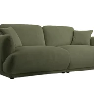 Sofy i kanapy - Komfortowa Sofa LOCCO 2-osobowa w Zielonej Tkaninie Sztruksowej – Elegancja i Nowoczesny Styl - miniaturka - grafika 1
