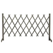 Ogrodzenia - vidaxl Ogrodowy płot kratkowy, szary, 150x80 cm, lite drewno jodłowe 314827 - miniaturka - grafika 1