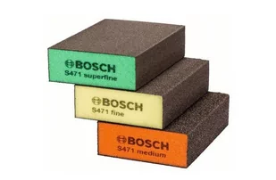 Bosch 2 608 621 253 dodatek do szlifierstwa ręcznego Gąbka do szlifowania Średnie/drobne ziarno 3 szt., Sanding sheet 3165140873444 - Akcesoria do elektronarzędzi - miniaturka - grafika 1