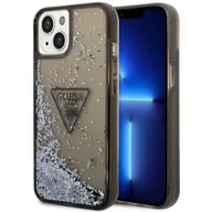 Etui i futerały do telefonów - Guess Etui GUHCP14SLFCTPK do Apple iPhone 14 6,1" czarny/black hardcase Liquid Glitter Palm Collection - miniaturka - grafika 1
