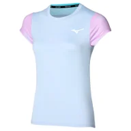 Koszulki sportowe damskie - Koszulka damska Mizuno Charge Printed Tee Halogen Blue M - miniaturka - grafika 1