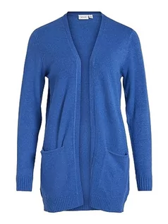 Swetry damskie - Vila Damski kardigan Basic, lapis blue/szczegóły: ciemny melanż, L - grafika 1
