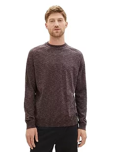 TOM TAILOR sweter męski, 32729 - bordowy granatowy Twotone Grindle, L - Swetry męskie - miniaturka - grafika 1