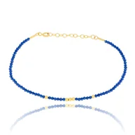 Bransoletki - Srebrna bransoletka z kamieniami 17+3 cm pr. 925 - miniaturka - grafika 1