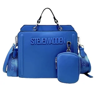 Steve Madden Damska torba na ramię Bevelyn Cabrio, jeden rozmiar, Niebieski szafir, Rozmiar Uniwersalny - Torebki damskie - miniaturka - grafika 1