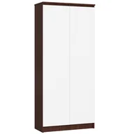 Regały biurowe - REGAŁ BIUROWY SZAFA R 80 cm CLP 2 DRZWI 8 PÓŁEK WENGE / BIAŁY - miniaturka - grafika 1