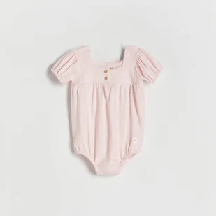 Reserved - Bawełniane body z guzikami - Różowy - Body dla niemowląt - miniaturka - grafika 1