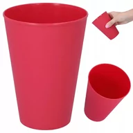 Kubki dla dzieci - Kubek plastikowy kubki duży czerwony 400 ml 1 szt - miniaturka - grafika 1