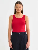 Koszulki i topy damskie - BIG STAR Top w kolorze czerwonym - miniaturka - grafika 1