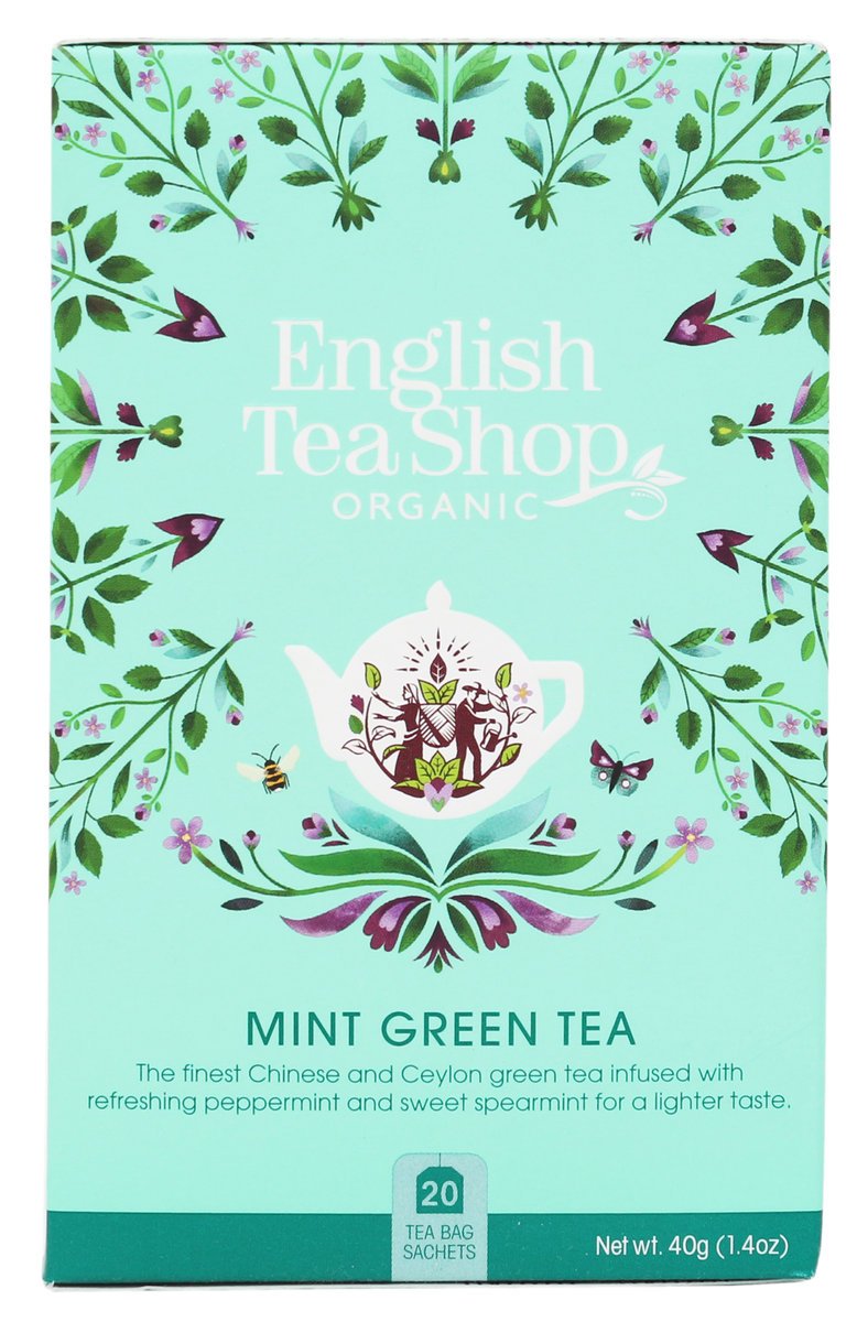 Mint Green Tea – Herbata zielona z miętą 20 saszetek BIO